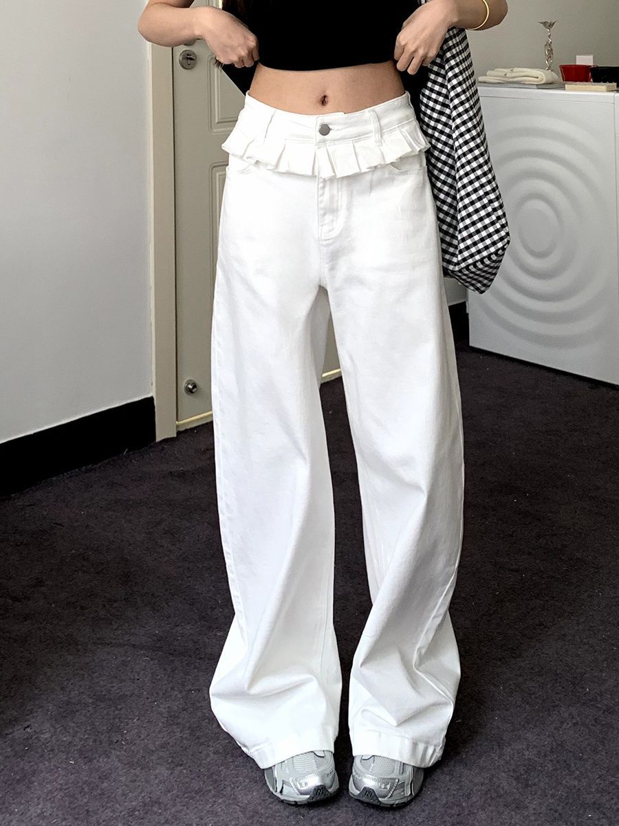 E&M | Paisley Lace Wide-Leg Jeans